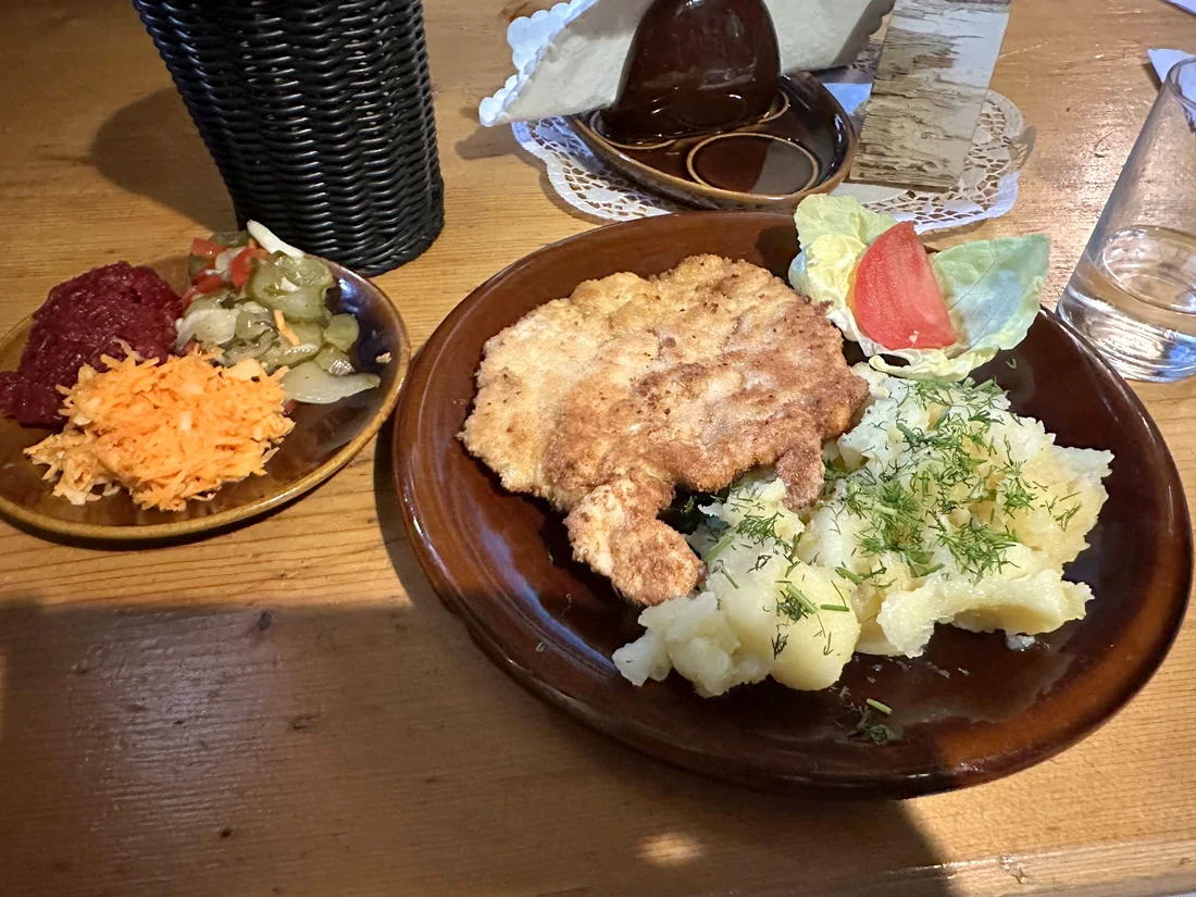 Pork with potatoes and cabbage
